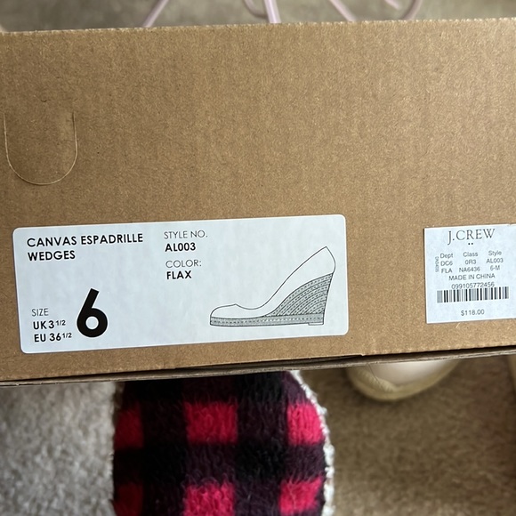 J.Crew cream color wedges worn once - Picture 6 of 6